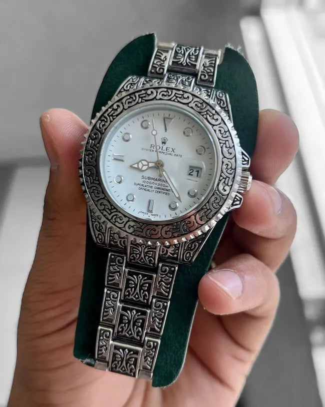 Hand Engraved Rolex - 3 colour's