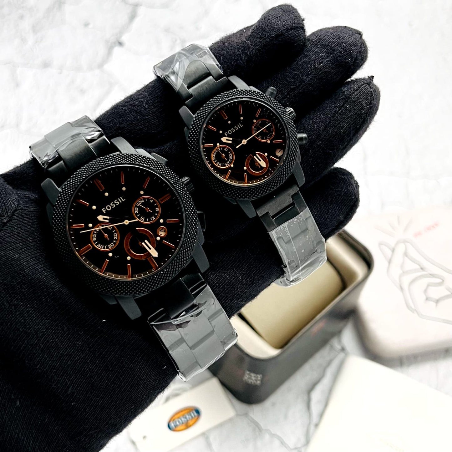 Fossil Couple Chronograph Watch