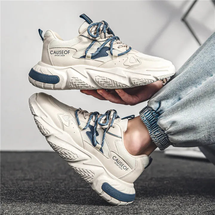 Low Cut Unisex White Strip Sneakers