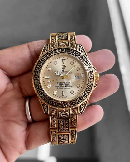 Hand Engraved Rolex - 3 colour's