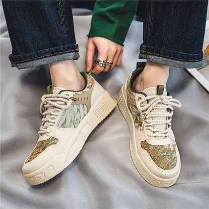 Crafted Cream Canvas Sneakers