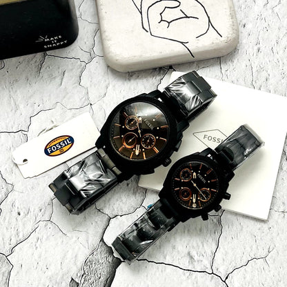 Fossil Couple Chronograph Watch