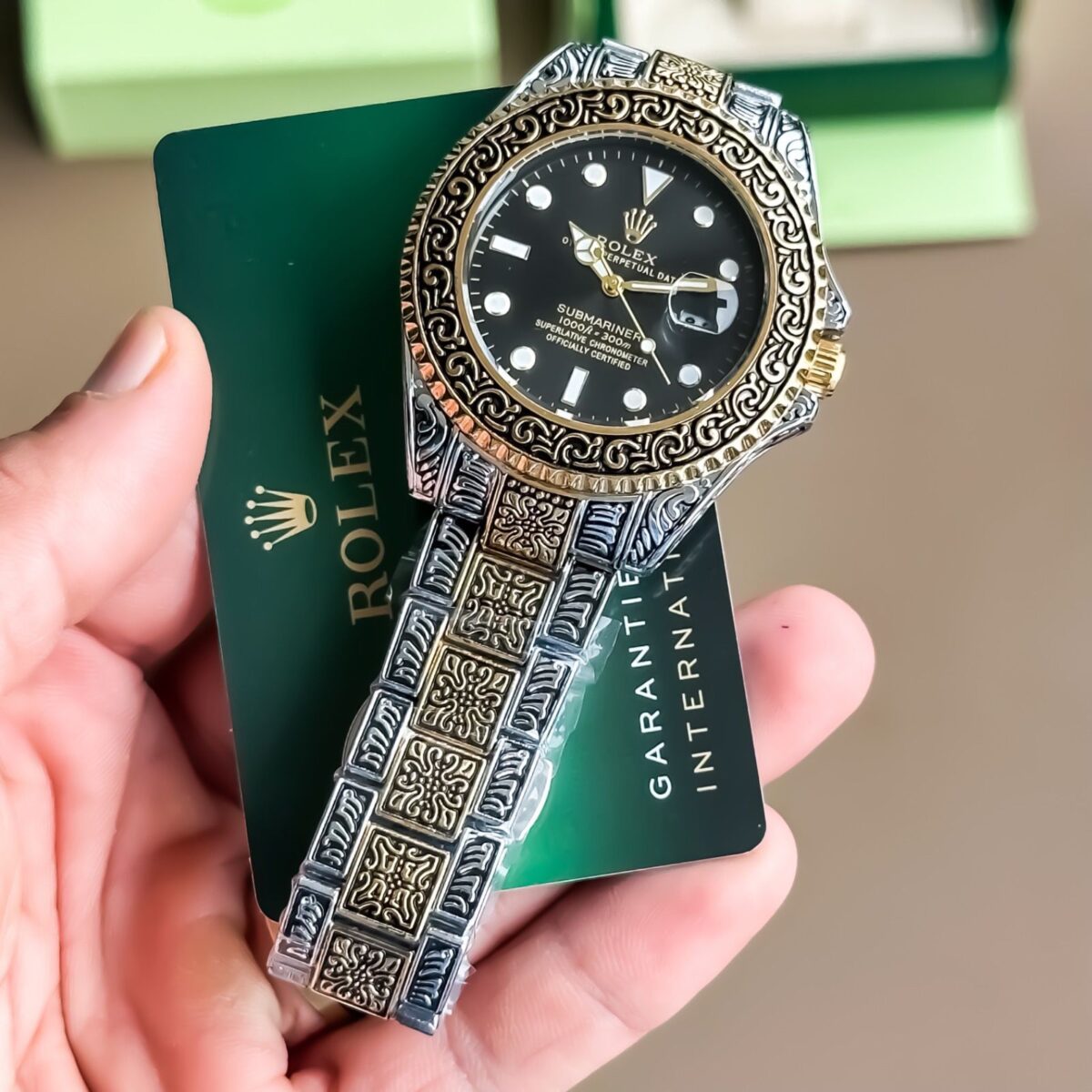 Hand Engraved Rolex - 3 colour's