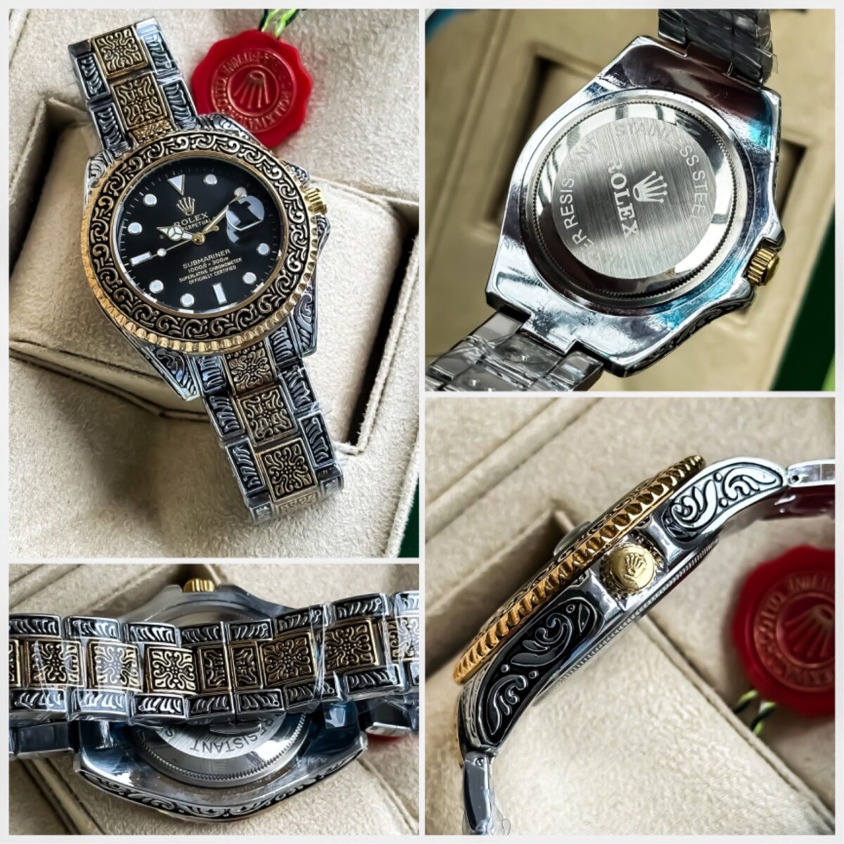 Hand Engraved Rolex - 3 colour's