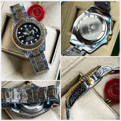 Hand Engraved Rolex - 3 colour's