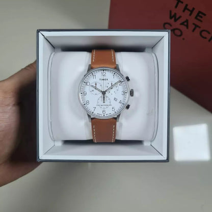 Fairfield Chronograph 41mm Leather Strap Watch