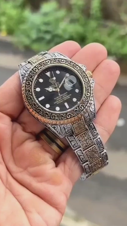 Hand Engraved Rolex - 3 colour's